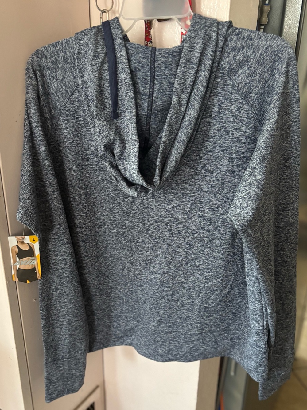 Avia Navy Heather Full-Zip Hooded Sweatshirt - Picture 2 of 3